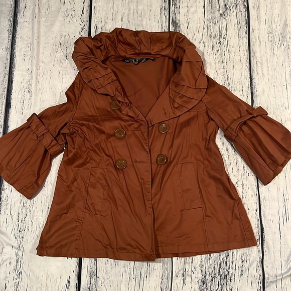 Vintage Brown Women’s Jacket Coat Size XL - Picture 1 of 12